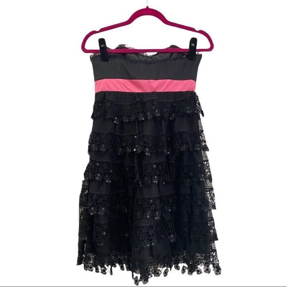 NWT BETSEY JOHNSON Evening Black Strapless Dress - Picture 6 of 6